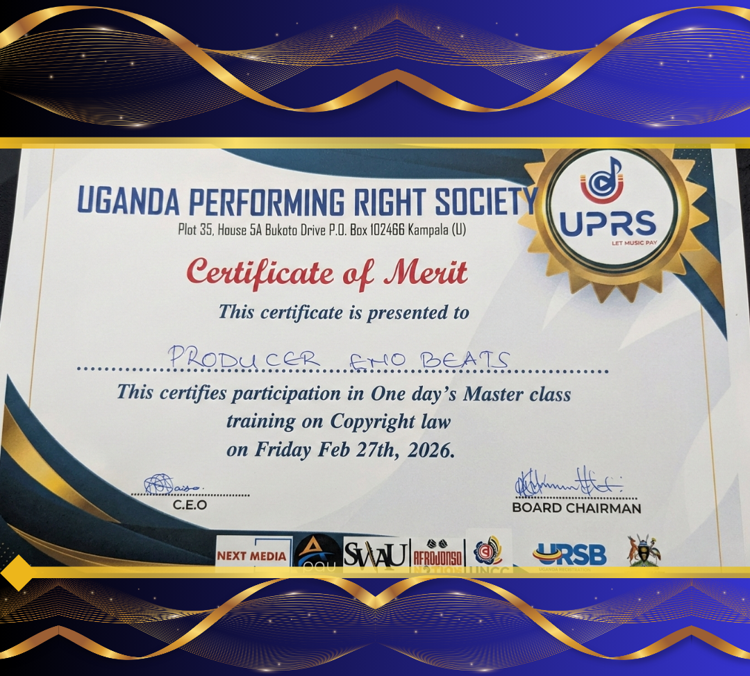 Eno Beats Copyright Certificate